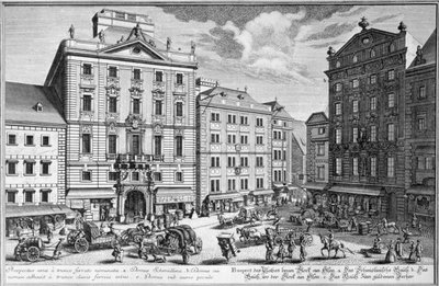 View of Stock-im-Eisen-Platz, Vienna, Engraved by Karl Remshard (1678-1735) by Salomon Kleiner